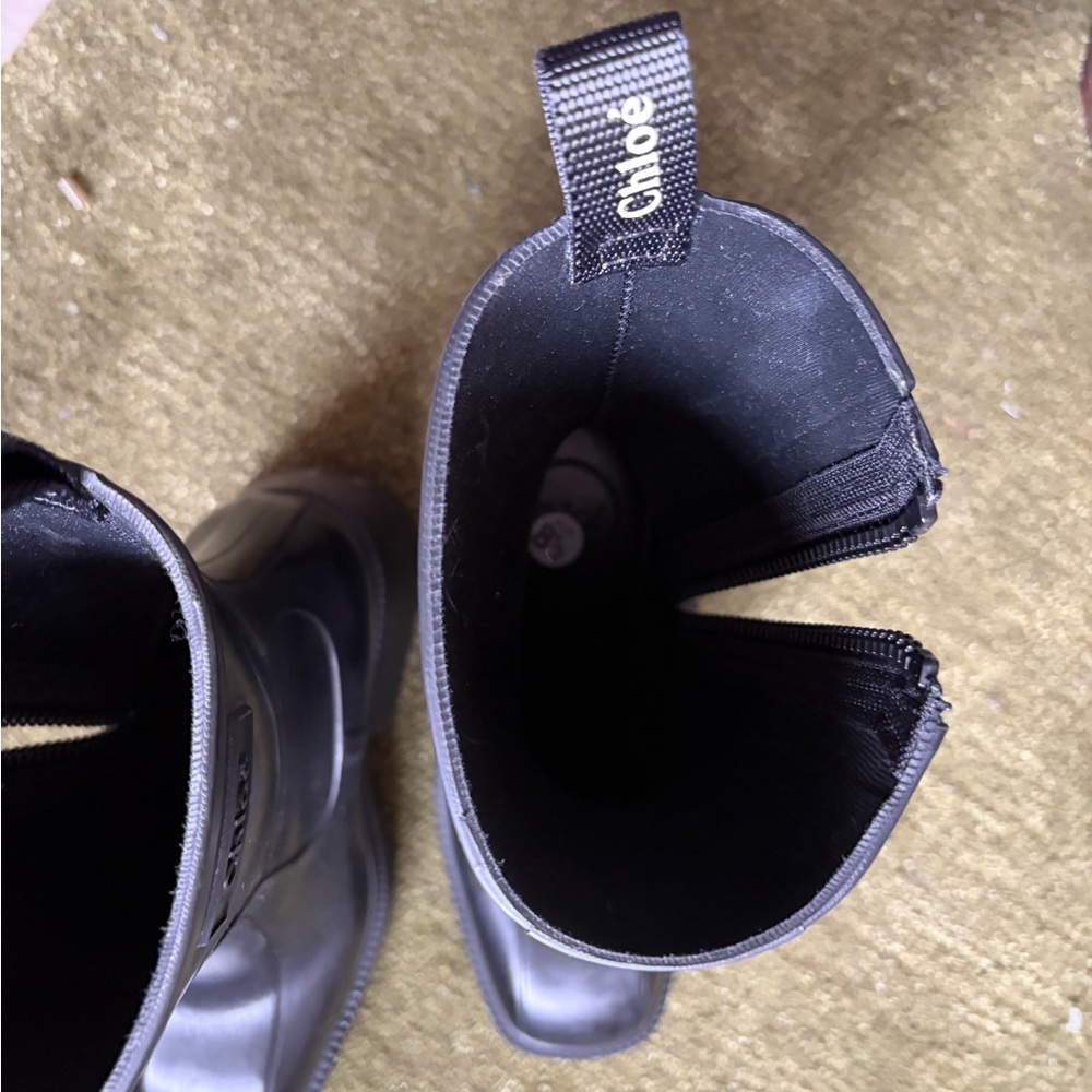 Chloé Betty Chunky Rubber Rain Boots Black - Picture 7 of 7